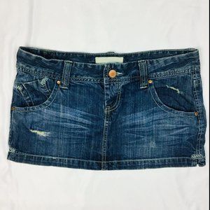 Maurices Womens Juniors Jean Skirt Size 9/10 Dark